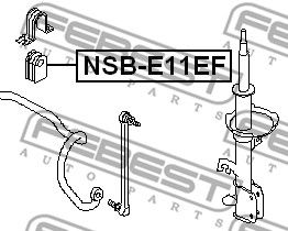 Втулка стабилизатора FEBEST NSBE11EF