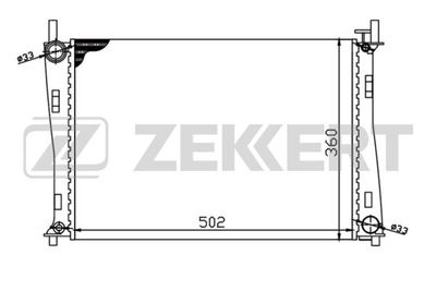Радиатор охлаждения двигателя Zekkert MK1162