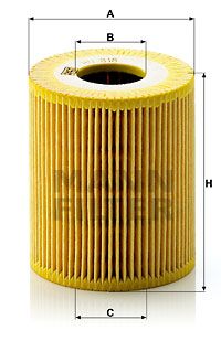 Фильтр масляный MANN-FILTER HU818X
