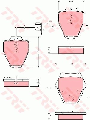 Колодки тормозные дисковые передние TRW GDB1505