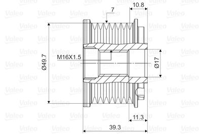 Шкив обгонный генератора VALEO 588072