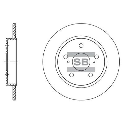 Диск тормозной задний SANGSIN SD4615
