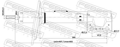 Амортизатор передний правый FEBEST 01110006FR