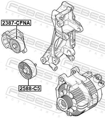 Ролик обводной FEBEST 2588C5