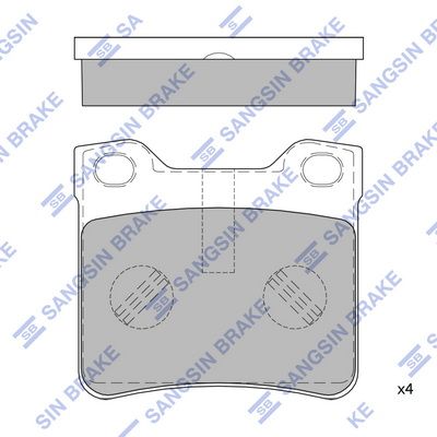 Колодки тормозные задние SANGSIN SP4267