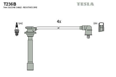 Провод высоковольтный TESLA T236B