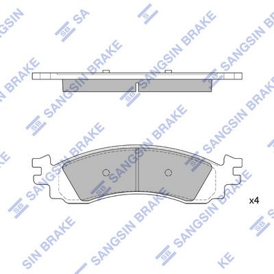 Колодки тормозные дисковые SANGSIN SP1510