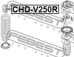 Отбойник амортизатора заднего FEBEST CHDV250R