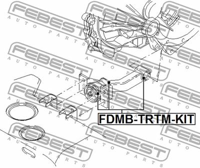 Сайлентблок подушки двигателя комплект FEBEST FDMBTRTMKIT
