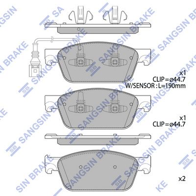 Колодки тормозные SANGSIN SP4203