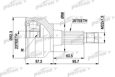 ШРУС наружный комплект PATRON PCV1135