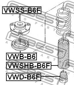 Пыльник амортизатора переднего FEBEST VWSHBB6F