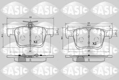 Колодки тормозные дисковые комплект SASIC 6216075