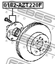 Ступица передняя FEBEST 0182AZT220F