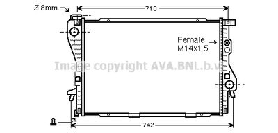 Радиатор системы охлаждения AVA BW2176