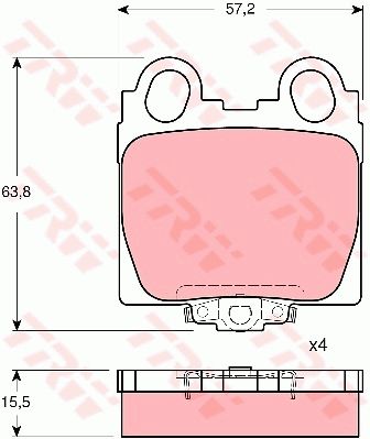 Колодки тормозные дисковые TRW GDB3233