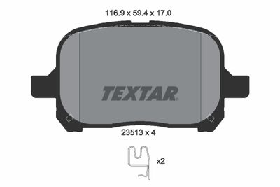 Колодки тормозные дисковые передние TEXTAR 2351302