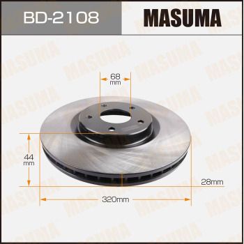 Диск тормозной Masuma BD2108