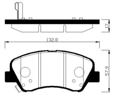 Колодки тормозные дисковые передние HSB HP0047