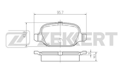 Колодки тормозные дисковые задние Zekkert BS2464