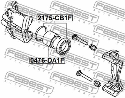 Ремкомплект суппорта тормозного переднего FEBEST 2175CB1F