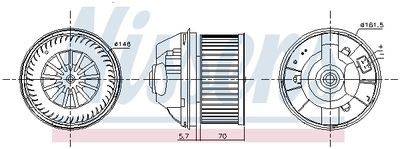 Вентилятор отопителя NISSENS 87245