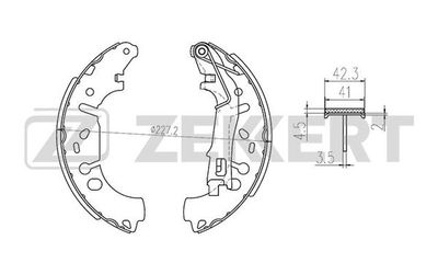 Колодки тормозные задние барабанные Zekkert BK4031