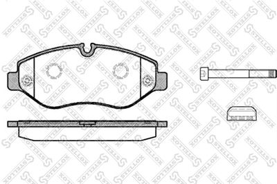 Колодки тормозные дисковые передние STELLOX 256000SX