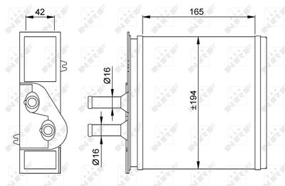 Радиатор отопителя NRF 53204