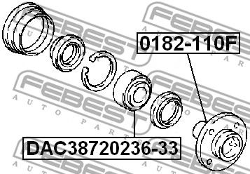 Ступица переднего колеса FEBEST 0182110F