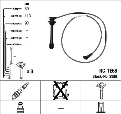 Провод высоковольтный NGK 2899