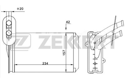 Радиатор отопителя Zekkert MK5013