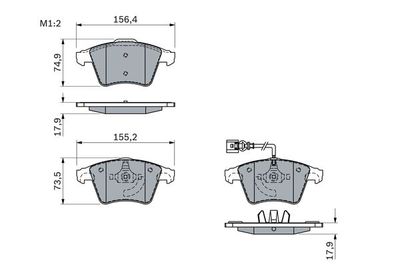Колодки тормозные дисковые передние BOSCH 0986494107