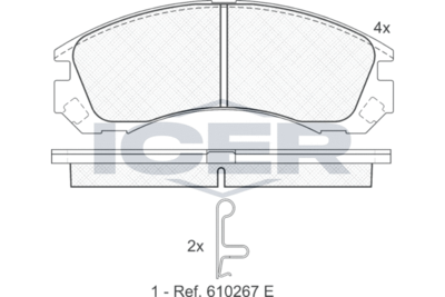 Колодки тормозные дисковые ICER 181358