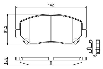 Колодки тормозные дисковые BOSCH 0986494675