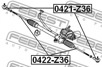 Наконечник рулевой FEBEST 0421Z36