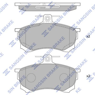 Колодки тормозные дисковые SANGSIN SP4051