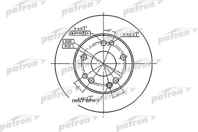Диск тормозной передний PATRON PBD1584