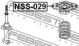 Опора амортизатора заднего FEBEST NSS029