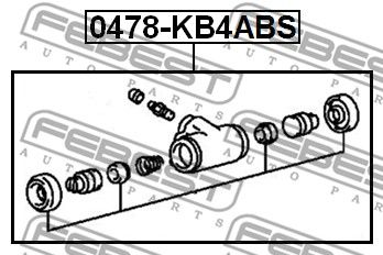 Цилиндр тормозной колесный FEBEST 0478KB4ABS