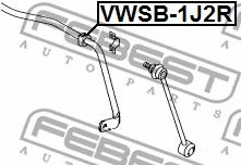 Втулка стабилизатора заднего FEBEST VWSB1J2R