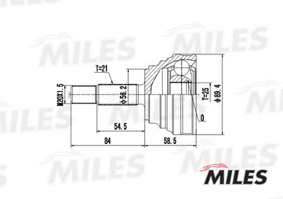 ШРУС наружный Miles GA20385