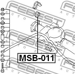 Втулка стабилизатора заднего FEBEST MSB011