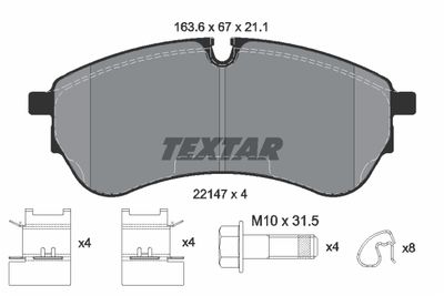 Комплект колодок для дискового тормоза TEXTAR 2214701