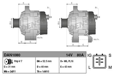 Генератор DENSO DAN1080