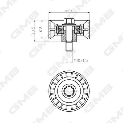 Ролик ГРМ GMB GT80750