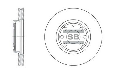 Диск тормозной передний SANGSIN SD3012