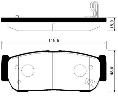Колодки тормозные дисковые задние HSB HP1026
