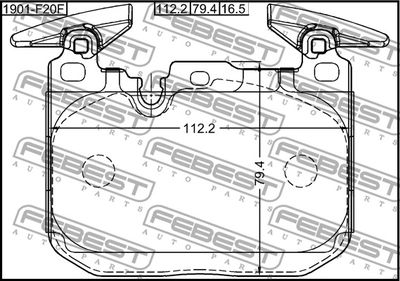 Колодки тормозные передние FEBEST 1901F20F