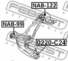 Опора шаровая переднего нижнего рычага FEBEST 0220C24